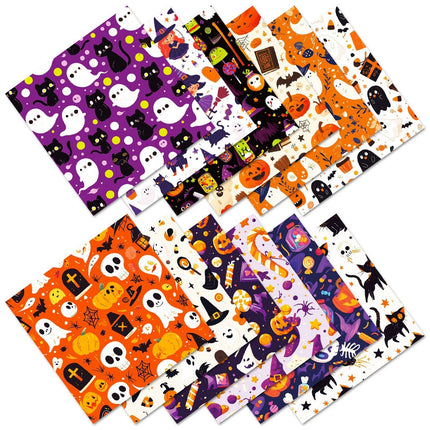 2101 12 Halloween Material Paper Pumpkin Spooky Bat Handbook - Paper Whimsy Studio