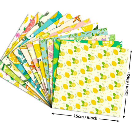 2102 12pcs/pack lemon small fresh material paper ins literary handbook - Paper Whimsy Studio