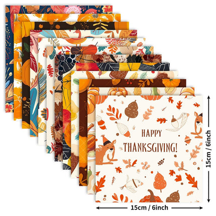 2105 12 sheets/pack Autumn Harvest Festival Material Paper - Paper Whimsy Studio