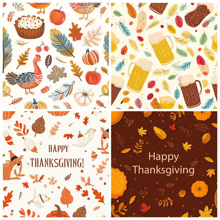 2105 12 sheets/pack Autumn Harvest Festival Material Paper - Paper Whimsy Studio