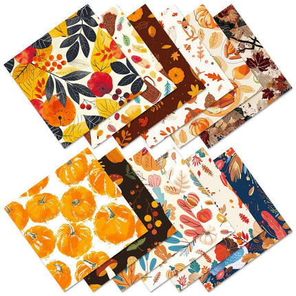 2105 12 sheets/pack Autumn Harvest Festival Material Paper - Paper Whimsy Studio