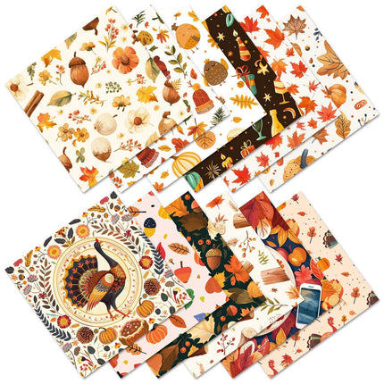 2108 12pcs/pack Thanksgiving party DIY handbook base material paper - Paper Whimsy Studio