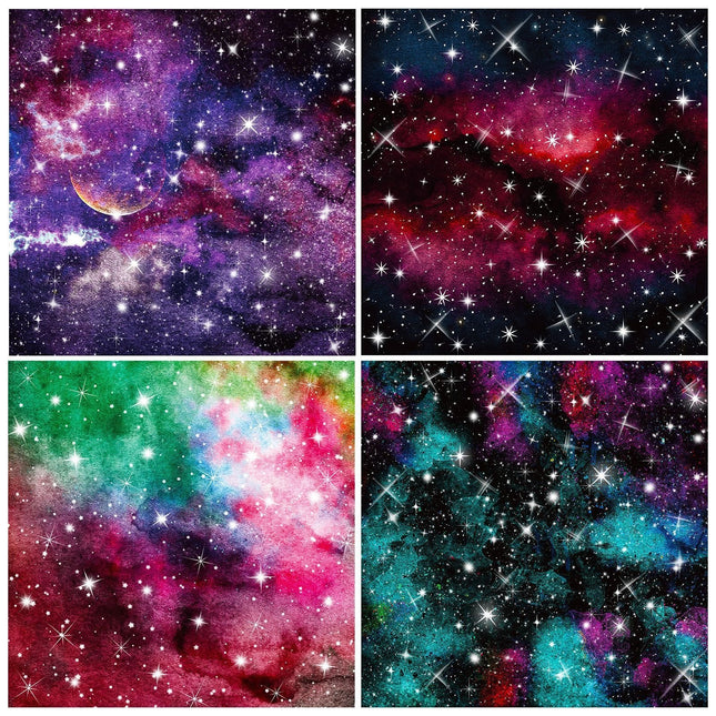 2111 12 Material Paperbacks 6 Inch Patterned Paper Starry Night Collection - Paper Whimsy Studio