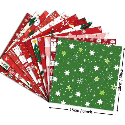 2113 12 sheets/pack Christmas Day Celebration Decoration Base Paper - Paper Whimsy Studio