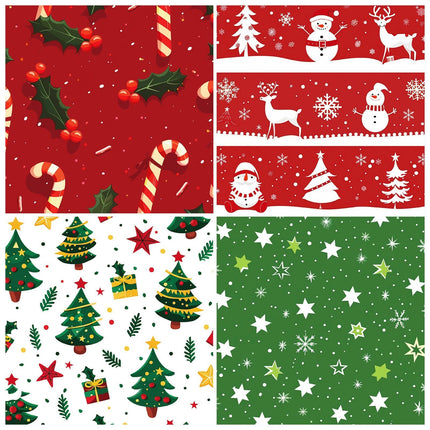 2113 12 sheets/pack Christmas Day Celebration Decoration Base Paper - Paper Whimsy Studio