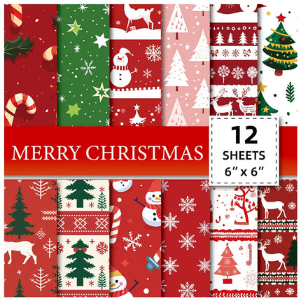 2113 12 sheets/pack Christmas Day Celebration Decoration Base Paper - Paper Whimsy Studio