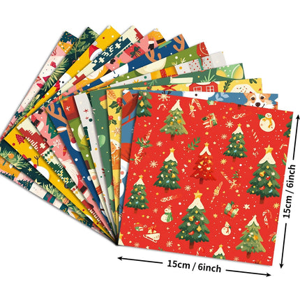 2114 12 Sheets of Christmas Eve Gift Wrapping Paper Christmas Day - Paper Whimsy Studio