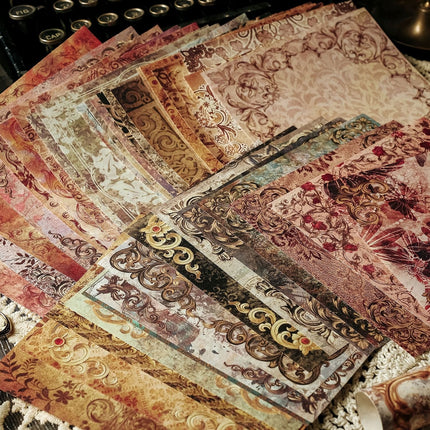 2138 Vintage Bi-material Material Paperback Baroque Palace Series - Paper Whimsy Studio
