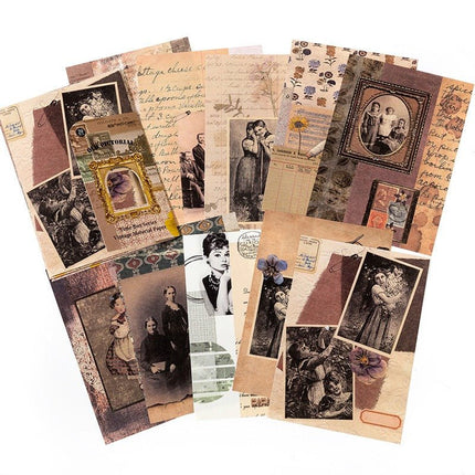 2140 Vintage Material Paper Time Box Series - Paper Whimsy Studio