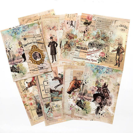 2140 Vintage Material Paper Time Box Series - Paper Whimsy Studio