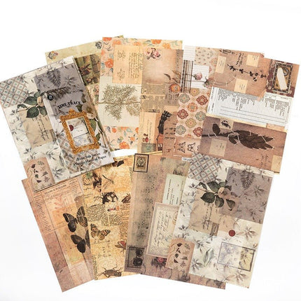 2140 Vintage Material Paper Time Box Series - Paper Whimsy Studio
