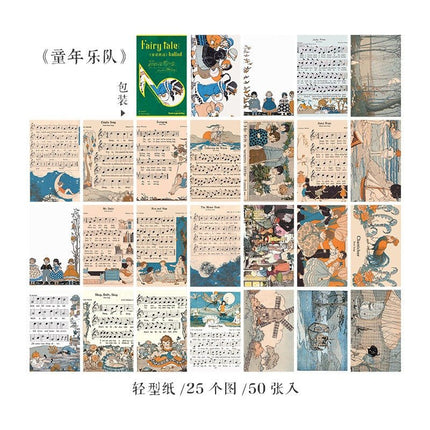 2152 Fairy Tale and Ballad Series Vintage Sheet Music Material Paper - Paper Whimsy Studio