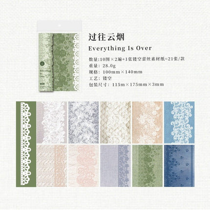 2163 Lace Material Paper One Paper Time Series - Paper Whimsy Studio