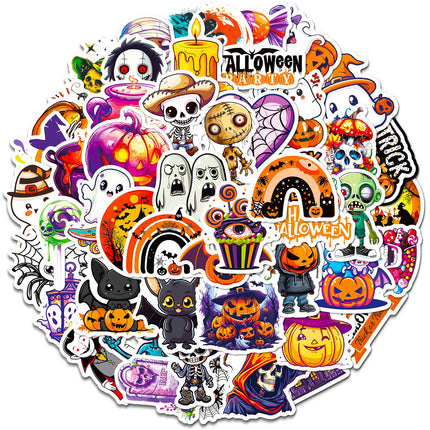 1210 50 Halloween Stickers for the Dead