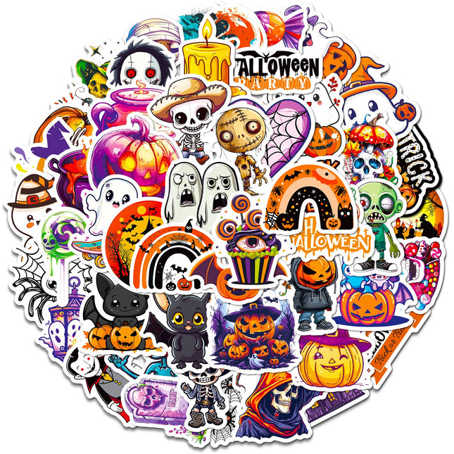 1210 50 Halloween Stickers for the Dead