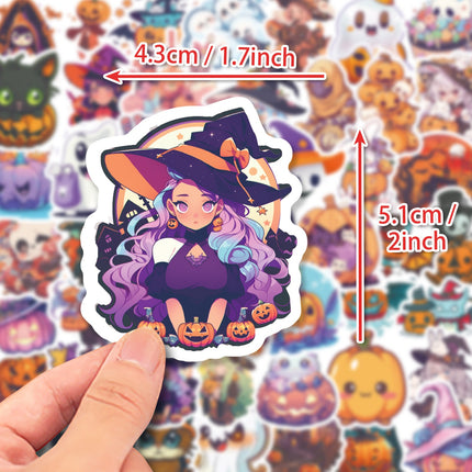 1193 Spooky Halloween Pumpkin Lights Spider Ghost Stickers