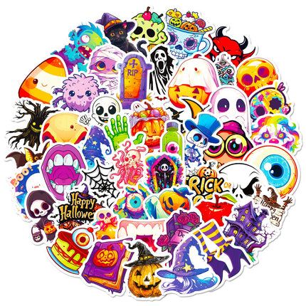 1194 Halloween Stickers Pumpkin Lights Doodle Stickers