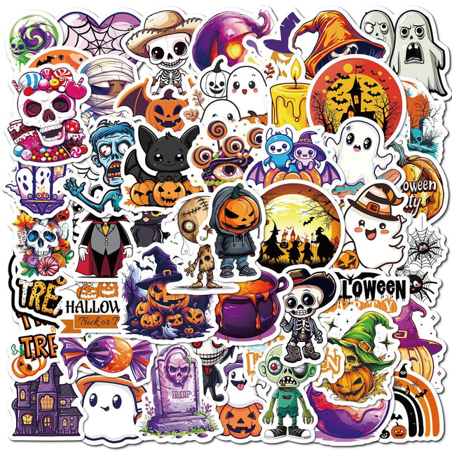 1210 50 Halloween Stickers for the Dead