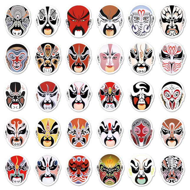 1042 (60 Peking Opera Face Stickers)