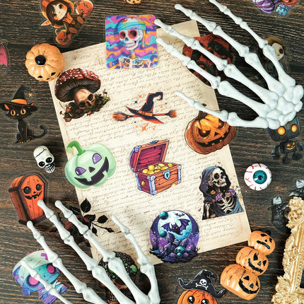 1215 50 Halloween PET Stickers