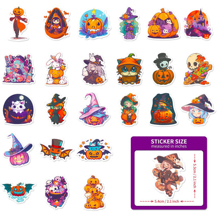 1193 Spooky Halloween Pumpkin Lights Spider Ghost Stickers