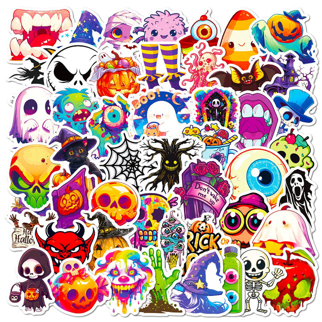 1194 Halloween Stickers Pumpkin Lights Doodle Stickers