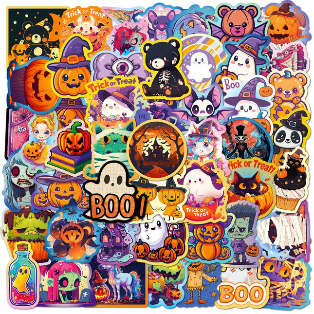 1209 50 Halloween Day Doodle Stickers