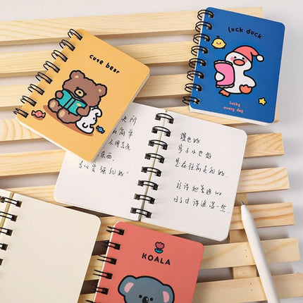 4018 a7 coil book cartoon animal portable diary cute stationery - Paper Whimsy Studio