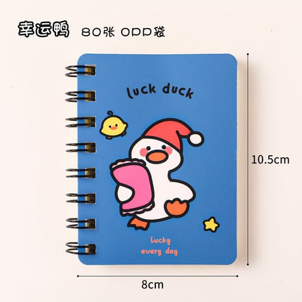 4018 a7 coil book cartoon animal portable diary cute stationery - Paper Whimsy Studio