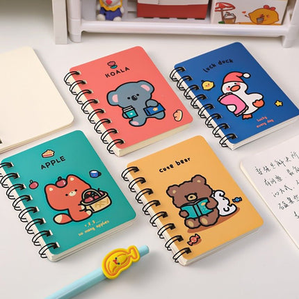 4018 a7 coil book cartoon animal portable diary cute stationery - Paper Whimsy Studio