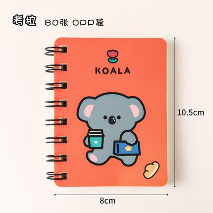 4018 a7 coil book cartoon animal portable diary cute stationery - Paper Whimsy Studio