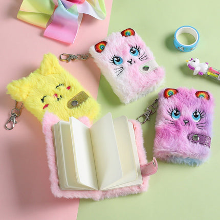 4019 Cartoon Plush Handbook Cute Cat - Paper Whimsy Studio