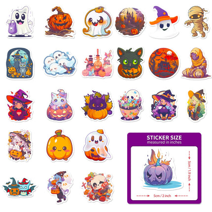 1193 Spooky Halloween Pumpkin Lights Spider Ghost Stickers