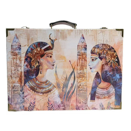 6178 Box with Ancient Egyptian - style Goddess Paintings