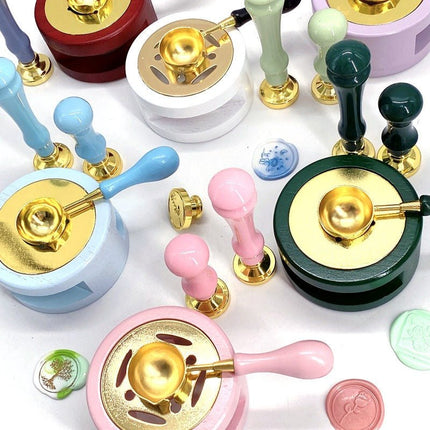 5013 Spoon Candlestick in Macaroon Colorway Fire Paint - Paper Whimsy Studio