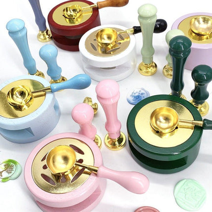 5013 Spoon Candlestick in Macaroon Colorway Fire Paint - Paper Whimsy Studio