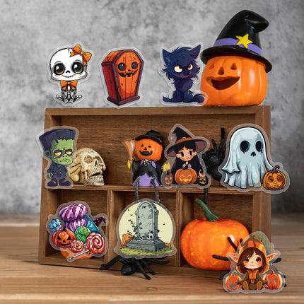 1215 50 Halloween PET Stickers