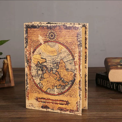 6004 Vintage Map Book Box - Paper Whimsy Studio