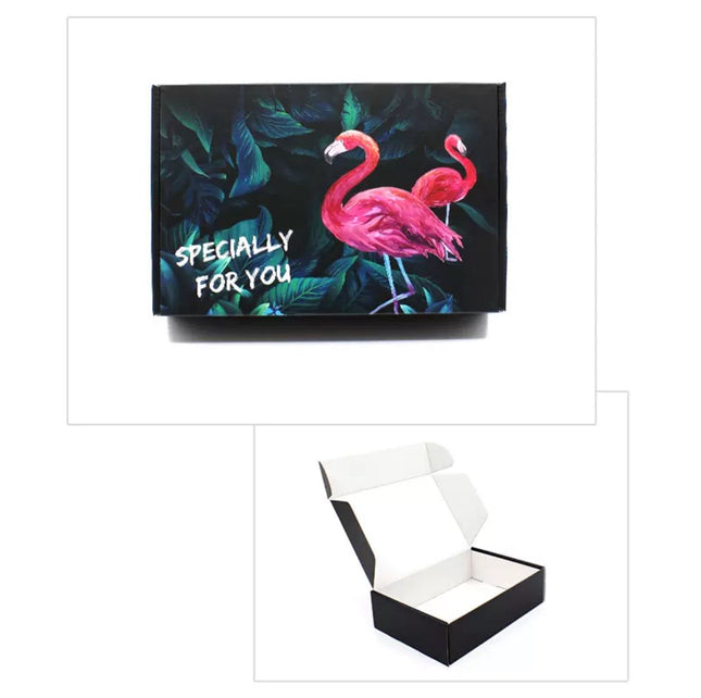 6062 Fashionable Flamingo Cardboard Box - Paper Whimsy Studio