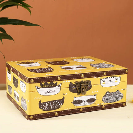 6102 Cool Cat Cartoon Storage Box - Paper Whimsy Studio