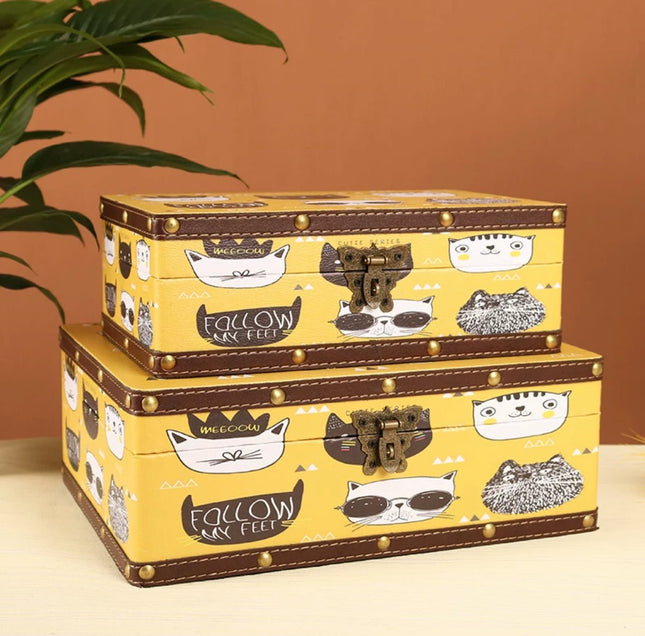 6102 Cool Cat Cartoon Storage Box - Paper Whimsy Studio