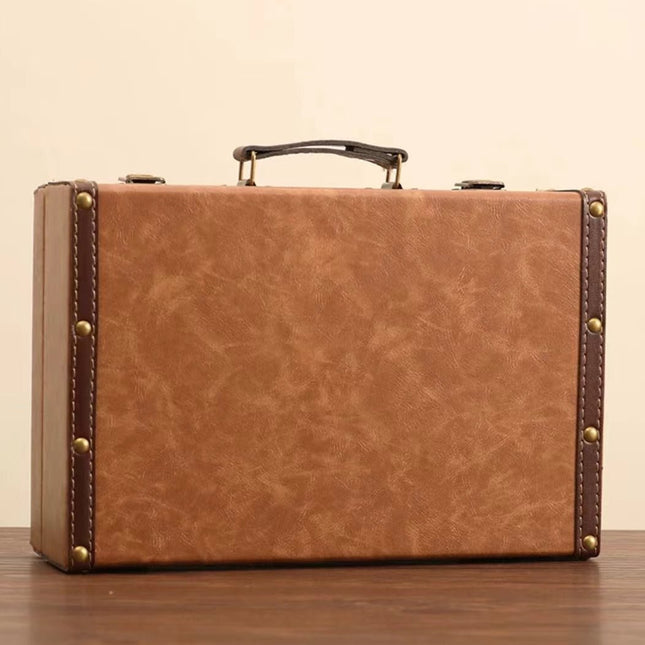 6136 Leather suitcase organiser storage box - Paper Whimsy Studio