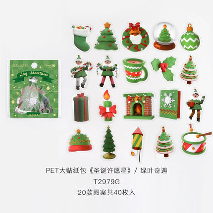 1085 PET Sticker Pack Christmas Wishing Star Series