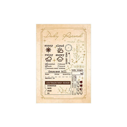 7012 Wooden Stamp Set Weekly Calendar Series - Paper Whimsy Studio