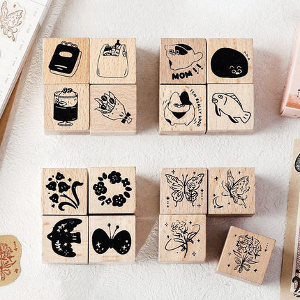 7014 Wooden Stamp Set - Paper Whimsy Studio