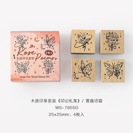 7014 Wooden Stamp Set - Paper Whimsy Studio