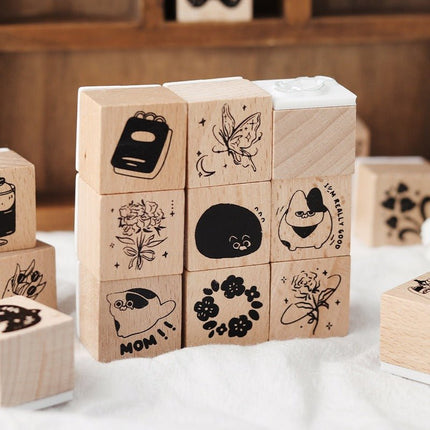 7014 Wooden Stamp Set - Paper Whimsy Studio