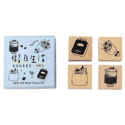 7014 Wooden Stamp Set - Paper Whimsy Studio