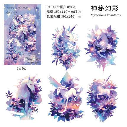 1060 Dark Phantom PET Sticker Pack Dreamland Unicorn Collection