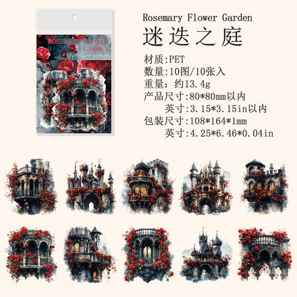 1064 Sticker Pack Gothic Flower Garden Series